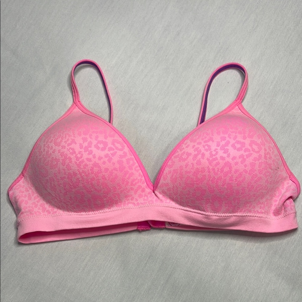 🔥 BEING DONATED Girls Pink Leopard Print Bra
